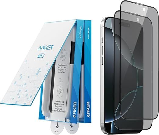 حماية للشاشه من انكر _ (Tempered Glass) مصمم خصيصاً لهاتف iPhone 16 Pro Max