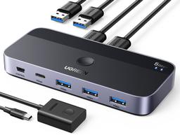 يو جرين مفتاح USB 3.0 من UGREEN لجهازي كمبيوتر يتشاركان أجهزة USB C وA