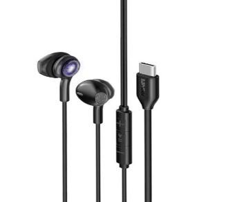 سماعات أذن سلكية ستيريو شفافة LumiSound™ بتوصيل USB-C وإضاءة RGB
