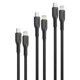 أطقم كابلات USB-C إلى Lightning بقوة 27 واط ونفاذية شد عالية 3 قطع