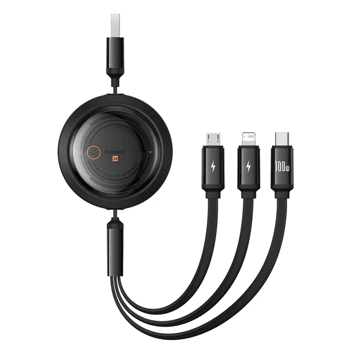 كيبل USB قابل للسحب FREE2DRAW إلى M+L+C بقوة 100 واط