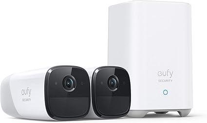 كاميرا EufyCam S3 Pro 4K (طقم كاميرتين) - أسود + أبيض