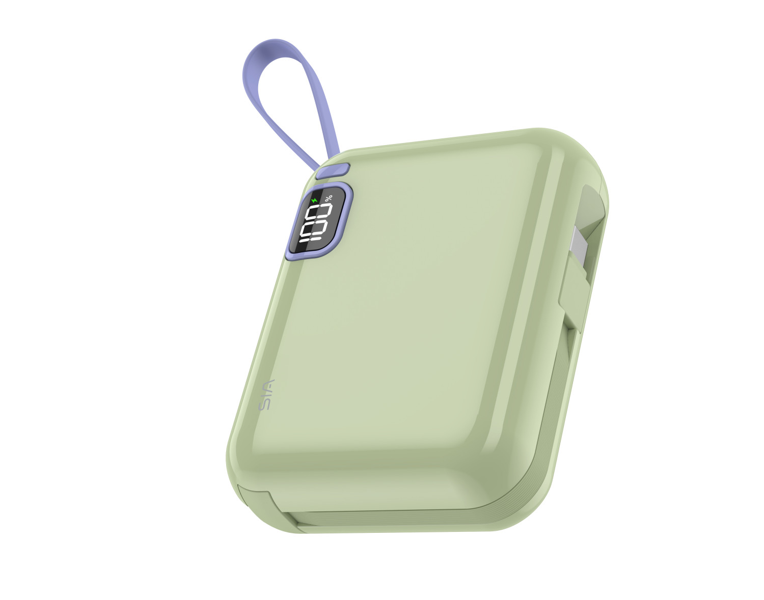 بنك طاقة SIA PB302 بسعة 10000 مللي أمبير مع كابل 38.5 وات في الساعة باللون اخضر