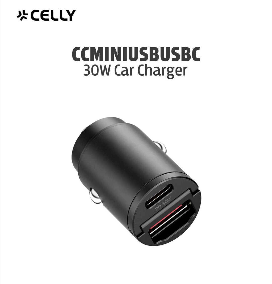 شاحن سيارة سيلي سي سي ميني يو اس بي يو اس بي سي 30 وات