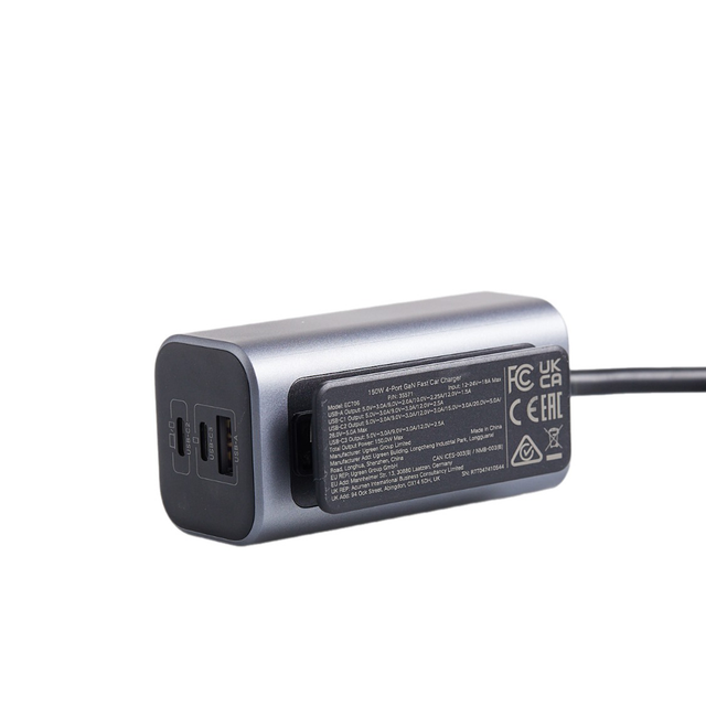 يوجرين شاحن سيارة سريع جان بقوة 150 واط بـ 4 منافذ