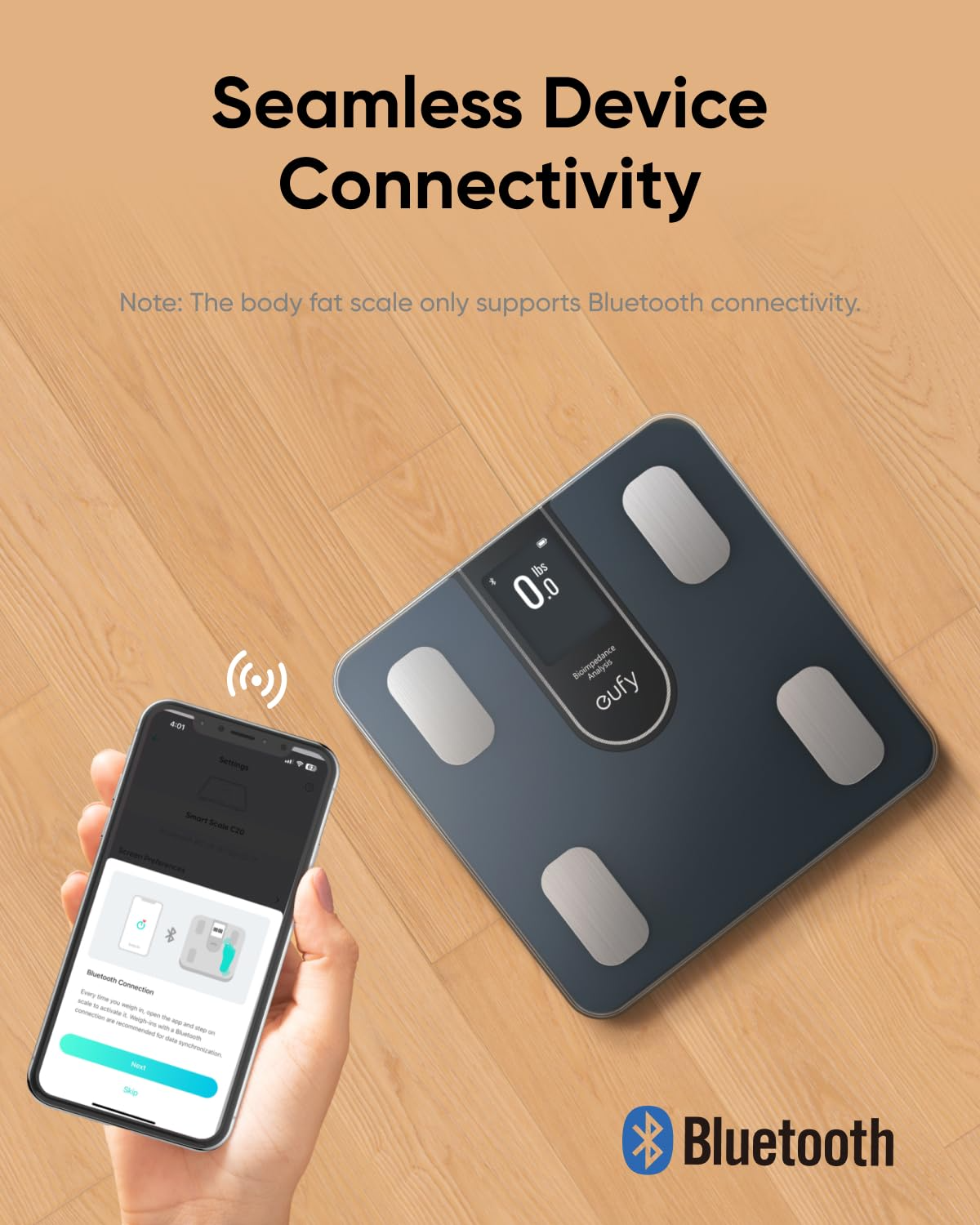 ميزان ذكي C20 لوزن الجسم من يوفي يصل بالواي فاي والبلوتوث