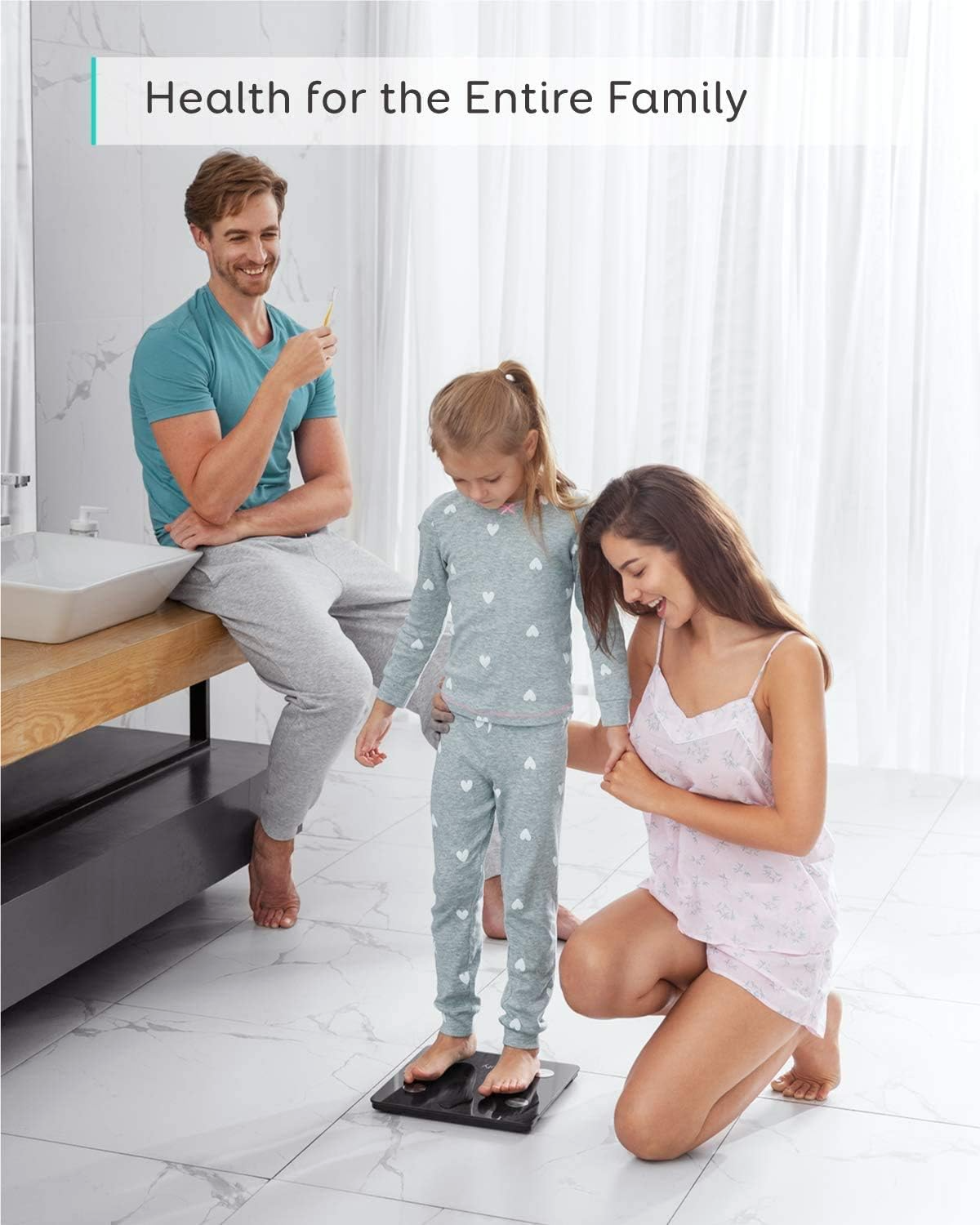 ميزان ذكي سي 1 مع بلوتوث من يوفي دهون الجسم حمام رقمي لاسلكي