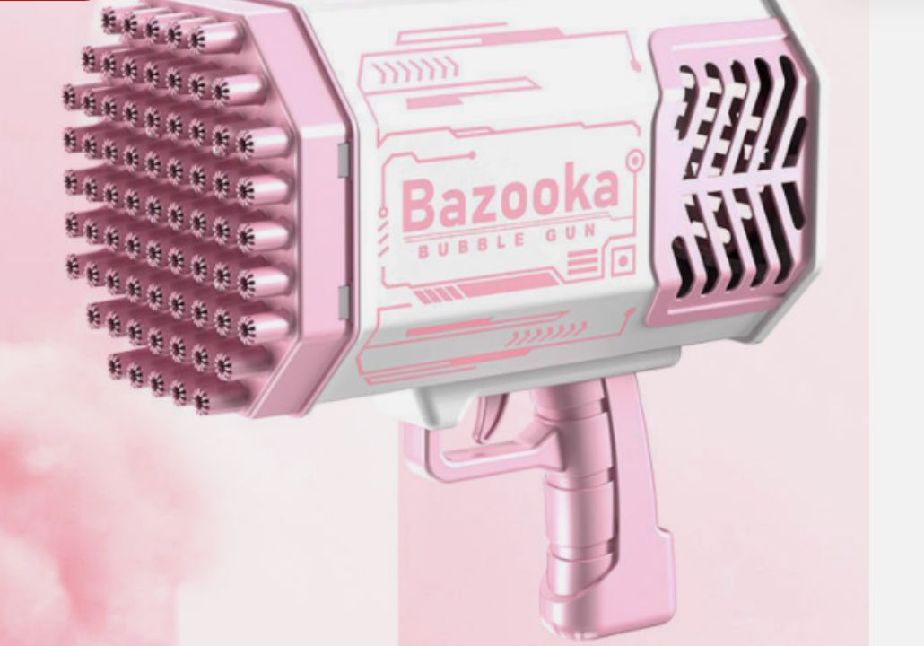 لعبة مسدس فقاعات كهربائية على طراز "بازوكا".